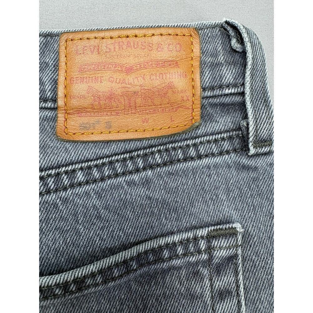 Levi’s Premium 501 Skinny Jeans Women’s 29x30 Black Distressed Big E Button Fly - Picture 8 of 13
